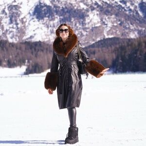 Susanna Chow Jojo Fur Trim Leather Jacket